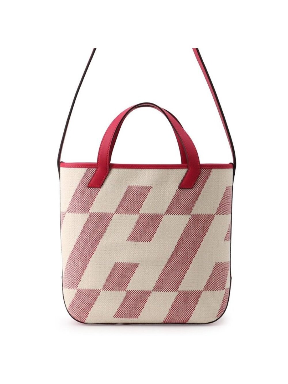 Hermes Tote Bag H Ambie PM Framboise Toile H Swift 2-Way